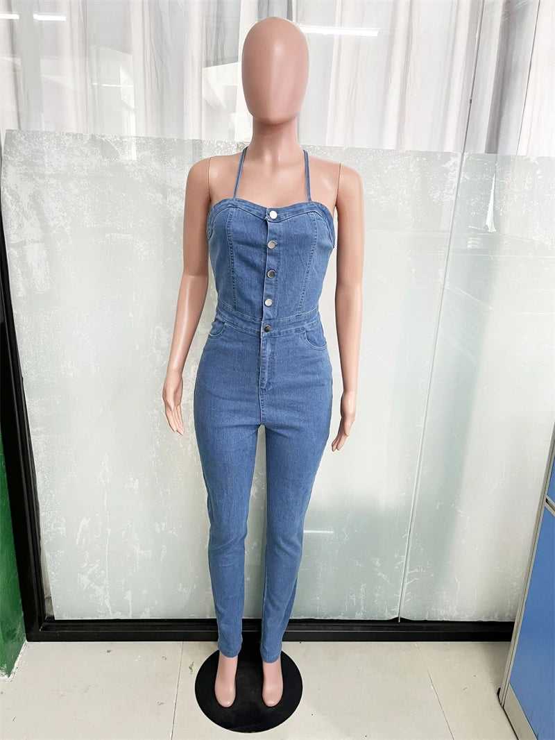 INS Sexy Bandage Denim Jumpsuits for Women Outfits -Ryan fashion product 115 jump suite Ryan fashion product Ryan fashion product 14:1254;200007763:201441035;5:100014065 115 $ Ryan fashion product