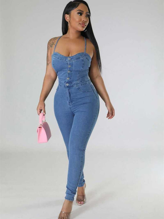 INS Sexy Bandage Denim Jumpsuits for Women Outfits -Ryan fashion product 115 jump suite Ryan fashion product Ryan fashion product 14:1254;200007763:201441035;5:100014065 115 $ Ryan fashion product