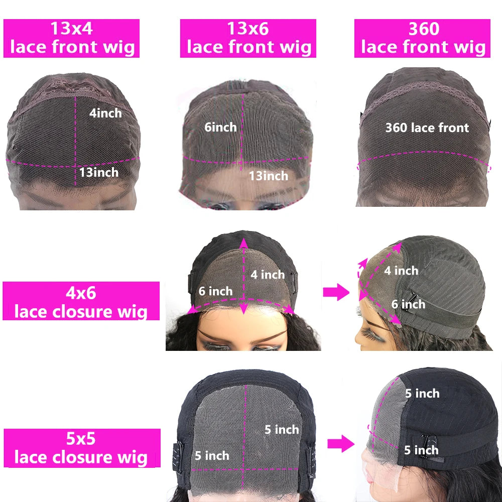 Transparent Lace Front Human Hair Wigs Brazilian Straight for Women