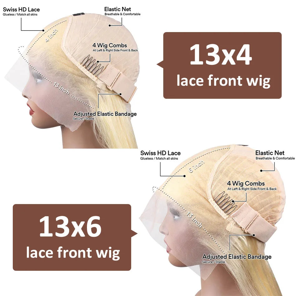 Blonde Lace Front Wig Glue less Human Hair -Ryan fashion product