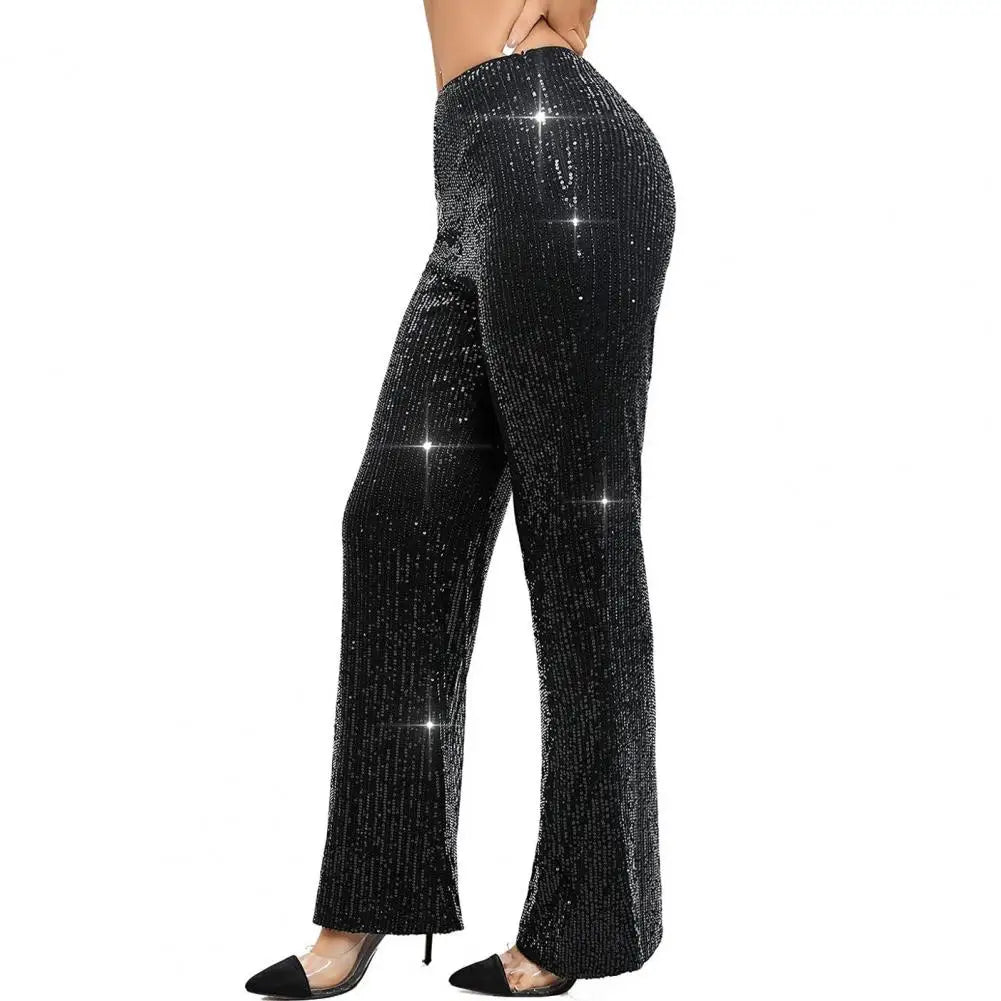 2024 Women High Waist Sparkling Pants Wide-leg pant -Ryan fashion product