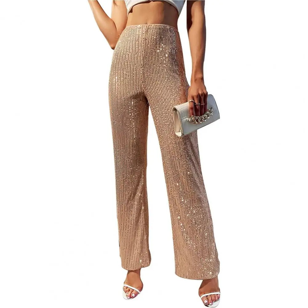 2024 Women High Waist Sparkling Pants Wide-leg pant -Ryan fashion product